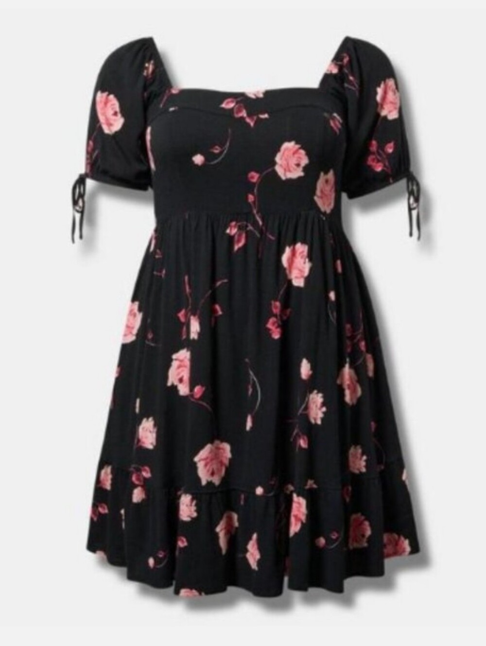 Torrid Floral Puff Sleeve Babydoll Dress Size 2 New with tags
